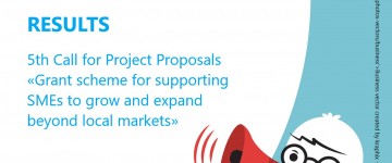 RESULTS: 5TH CALL “Grant scheme for supporting SMEs to grow and expand beyond local markets”